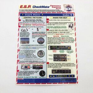 E.S. P. CheckMate Emergency Substitute Pilot Laminated 7.5 x10.25 inches